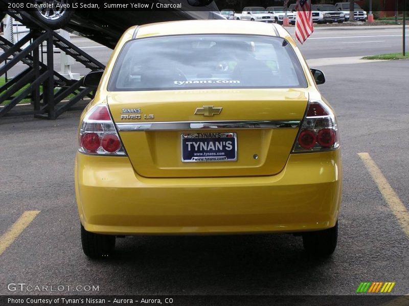 Summer Yellow / Charcoal 2008 Chevrolet Aveo LS Sedan