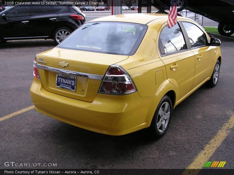 Summer Yellow / Charcoal 2008 Chevrolet Aveo LS Sedan