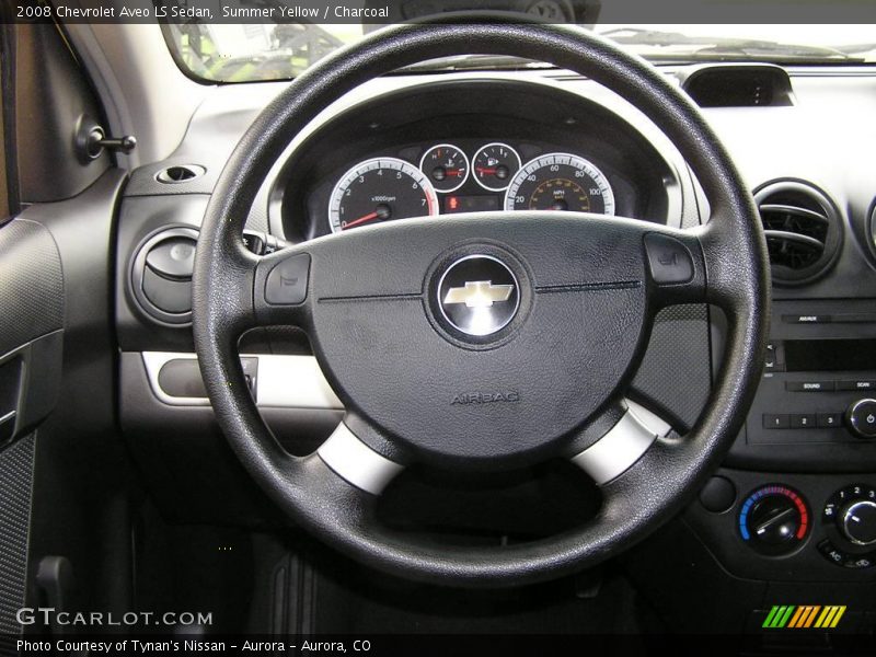 Summer Yellow / Charcoal 2008 Chevrolet Aveo LS Sedan