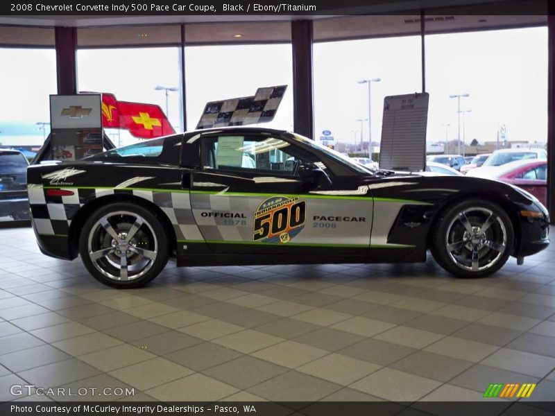 Black / Ebony/Titanium 2008 Chevrolet Corvette Indy 500 Pace Car Coupe