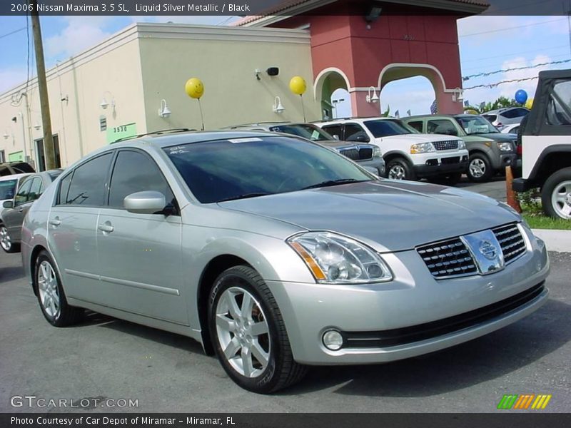 Liquid Silver Metallic / Black 2006 Nissan Maxima 3.5 SL