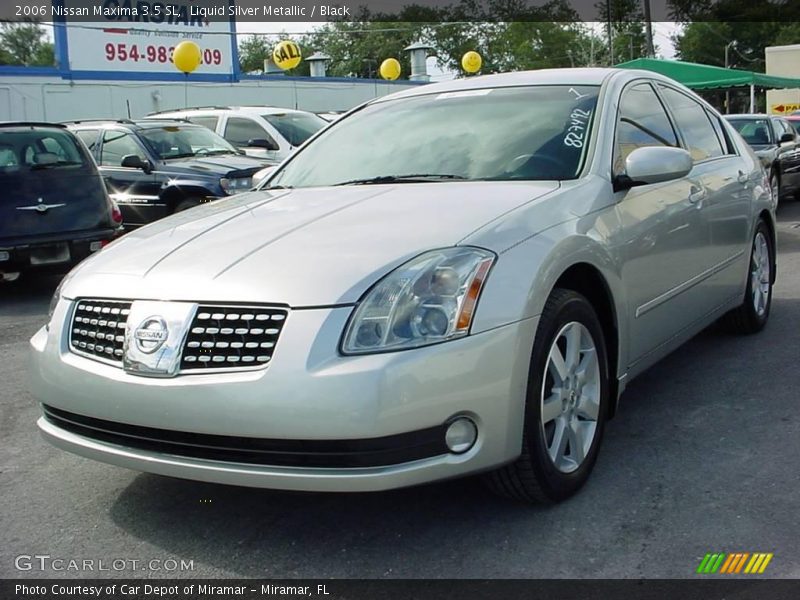 Liquid Silver Metallic / Black 2006 Nissan Maxima 3.5 SL