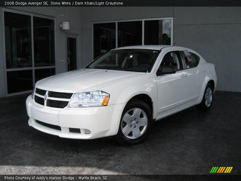 Stone White / Dark Khaki/Light Graystone 2008 Dodge Avenger SE