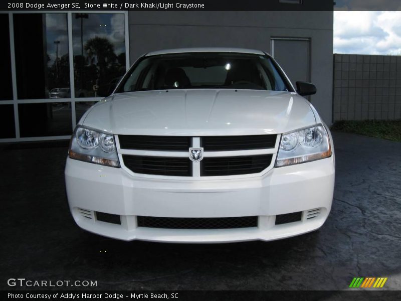 Stone White / Dark Khaki/Light Graystone 2008 Dodge Avenger SE