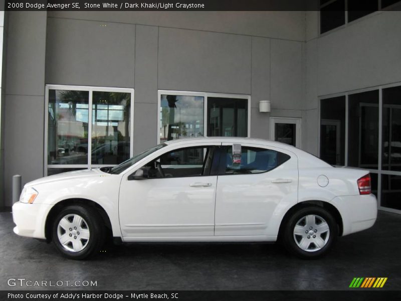 Stone White / Dark Khaki/Light Graystone 2008 Dodge Avenger SE