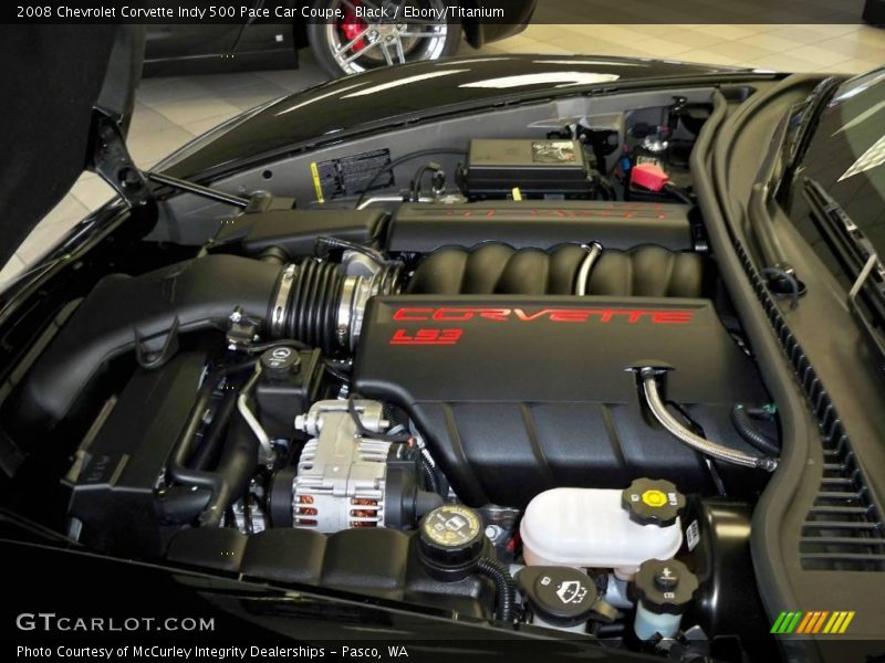 Black / Ebony/Titanium 2008 Chevrolet Corvette Indy 500 Pace Car Coupe