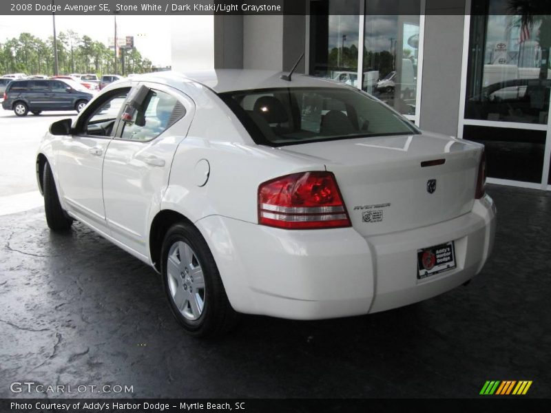 Stone White / Dark Khaki/Light Graystone 2008 Dodge Avenger SE