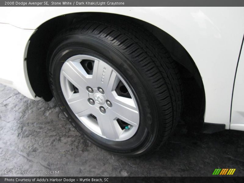 Stone White / Dark Khaki/Light Graystone 2008 Dodge Avenger SE