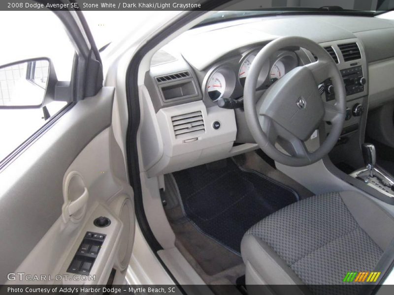 Stone White / Dark Khaki/Light Graystone 2008 Dodge Avenger SE