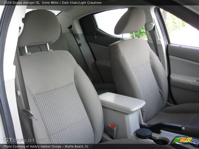 Stone White / Dark Khaki/Light Graystone 2008 Dodge Avenger SE
