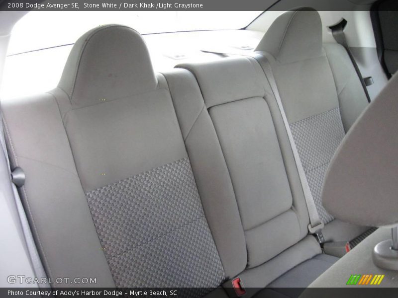 Stone White / Dark Khaki/Light Graystone 2008 Dodge Avenger SE