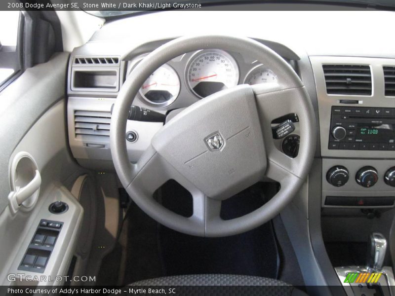 Stone White / Dark Khaki/Light Graystone 2008 Dodge Avenger SE