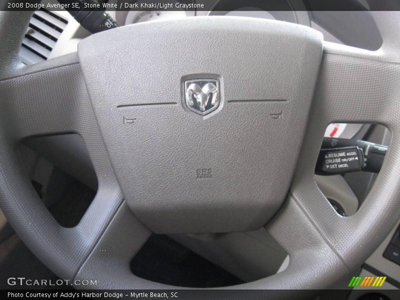 Stone White / Dark Khaki/Light Graystone 2008 Dodge Avenger SE