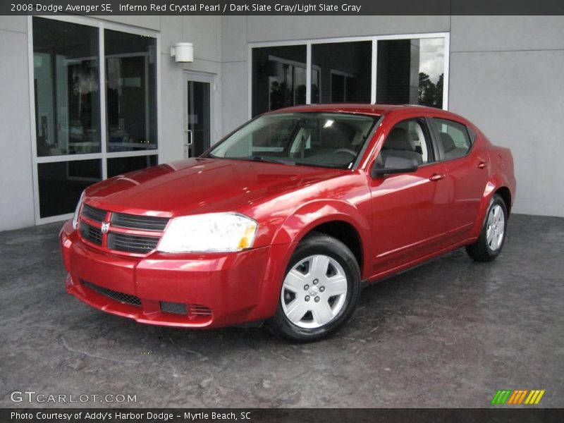 Inferno Red Crystal Pearl / Dark Slate Gray/Light Slate Gray 2008 Dodge Avenger SE
