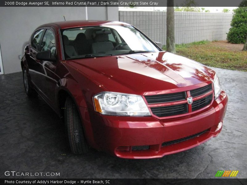 Inferno Red Crystal Pearl / Dark Slate Gray/Light Slate Gray 2008 Dodge Avenger SE