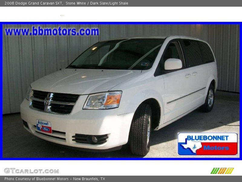 Stone White / Dark Slate/Light Shale 2008 Dodge Grand Caravan SXT