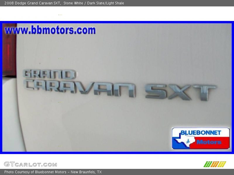 Stone White / Dark Slate/Light Shale 2008 Dodge Grand Caravan SXT