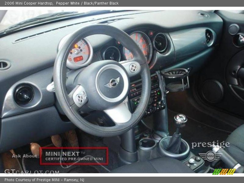 Pepper White / Black/Panther Black 2006 Mini Cooper Hardtop