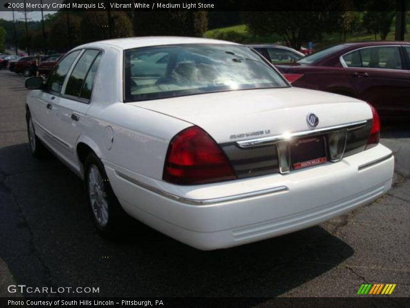 Vibrant White / Medium Light Stone 2008 Mercury Grand Marquis LS