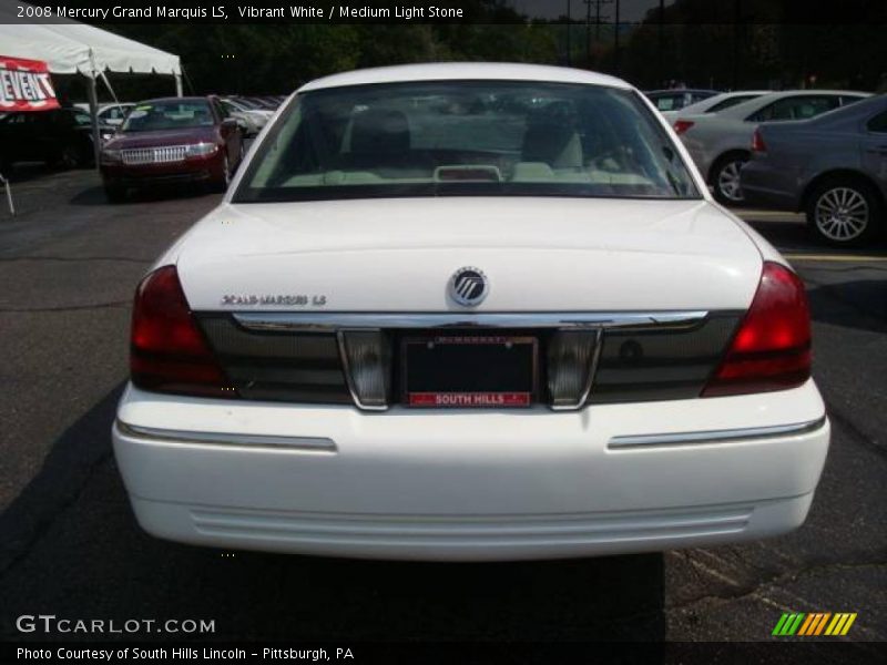 Vibrant White / Medium Light Stone 2008 Mercury Grand Marquis LS