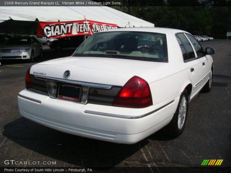 Vibrant White / Medium Light Stone 2008 Mercury Grand Marquis LS