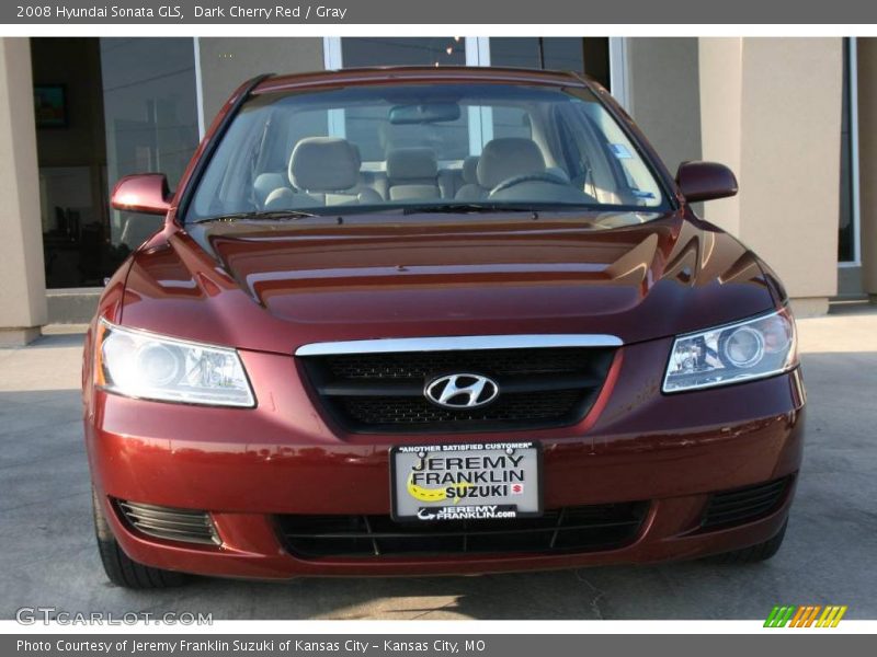Dark Cherry Red / Gray 2008 Hyundai Sonata GLS