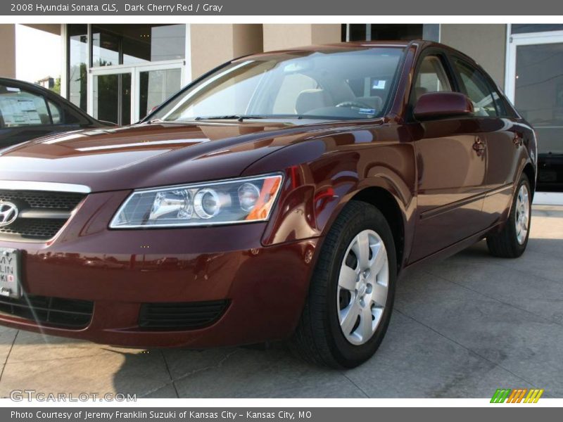 Dark Cherry Red / Gray 2008 Hyundai Sonata GLS