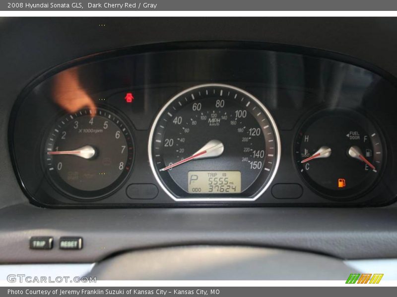 Dark Cherry Red / Gray 2008 Hyundai Sonata GLS