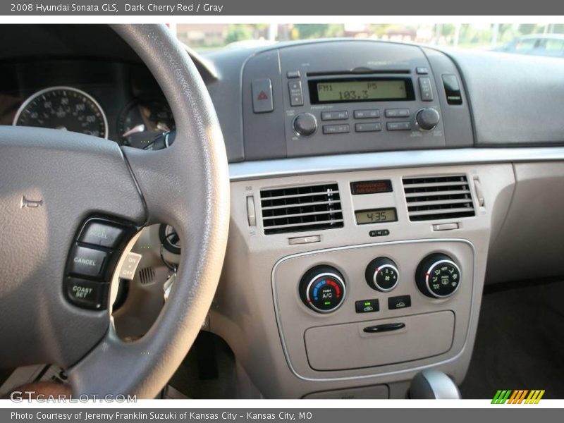 Dark Cherry Red / Gray 2008 Hyundai Sonata GLS