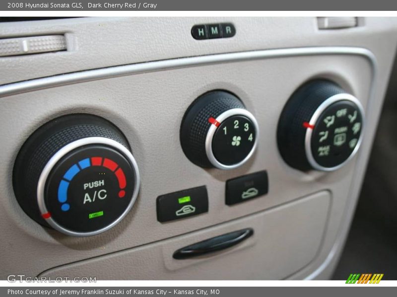 Dark Cherry Red / Gray 2008 Hyundai Sonata GLS