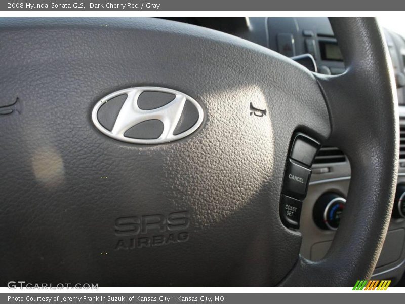 Dark Cherry Red / Gray 2008 Hyundai Sonata GLS