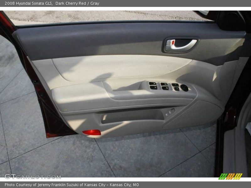 Dark Cherry Red / Gray 2008 Hyundai Sonata GLS