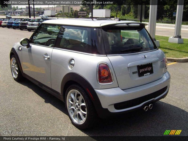 Pure Silver Metallic / Gravity Tuscan Beige Leather 2009 Mini Cooper S Hardtop