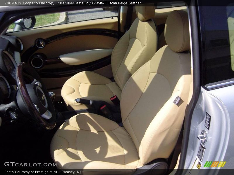 Pure Silver Metallic / Gravity Tuscan Beige Leather 2009 Mini Cooper S Hardtop