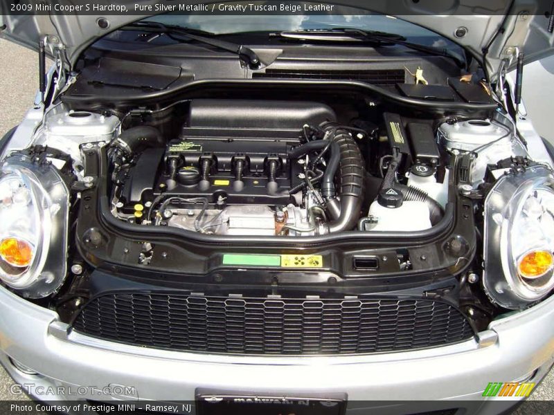 Pure Silver Metallic / Gravity Tuscan Beige Leather 2009 Mini Cooper S Hardtop
