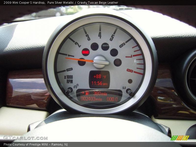 Pure Silver Metallic / Gravity Tuscan Beige Leather 2009 Mini Cooper S Hardtop