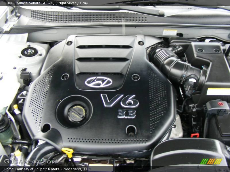 Bright Silver / Gray 2008 Hyundai Sonata GLS V6