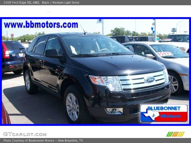 Black / Medium Light Stone 2008 Ford Edge SEL AWD