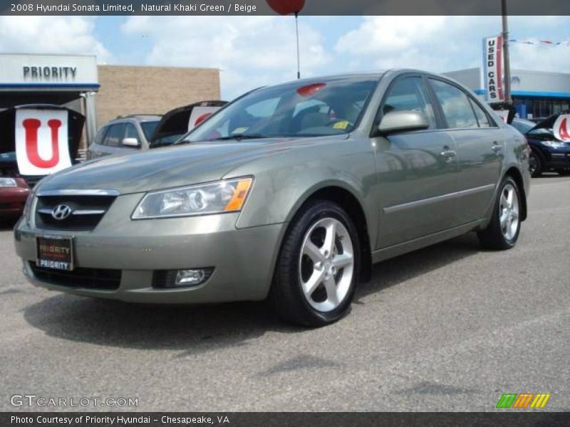 Natural Khaki Green / Beige 2008 Hyundai Sonata Limited