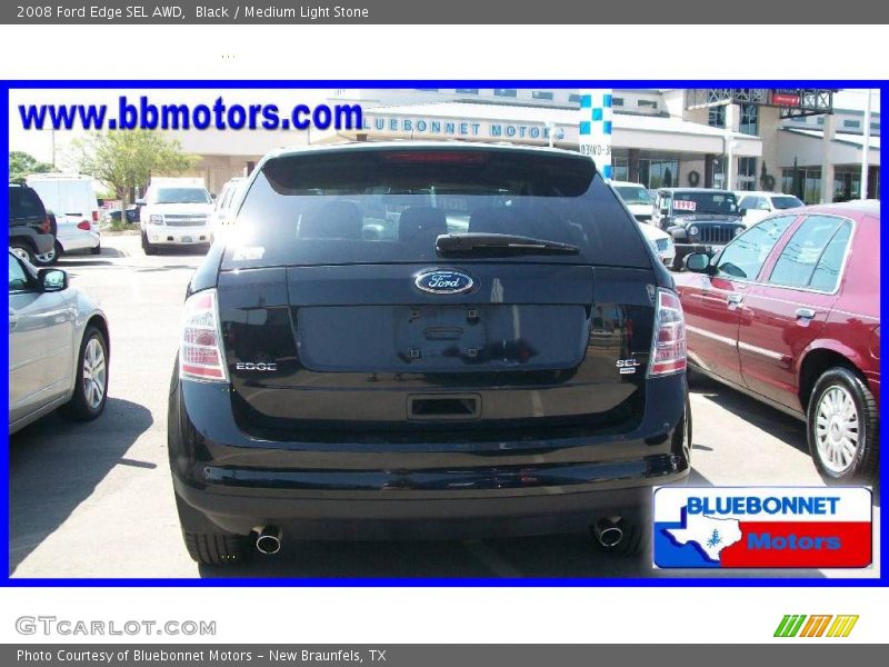 Black / Medium Light Stone 2008 Ford Edge SEL AWD