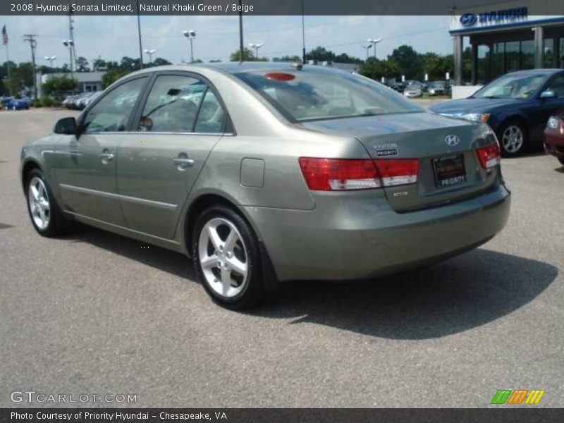 Natural Khaki Green / Beige 2008 Hyundai Sonata Limited