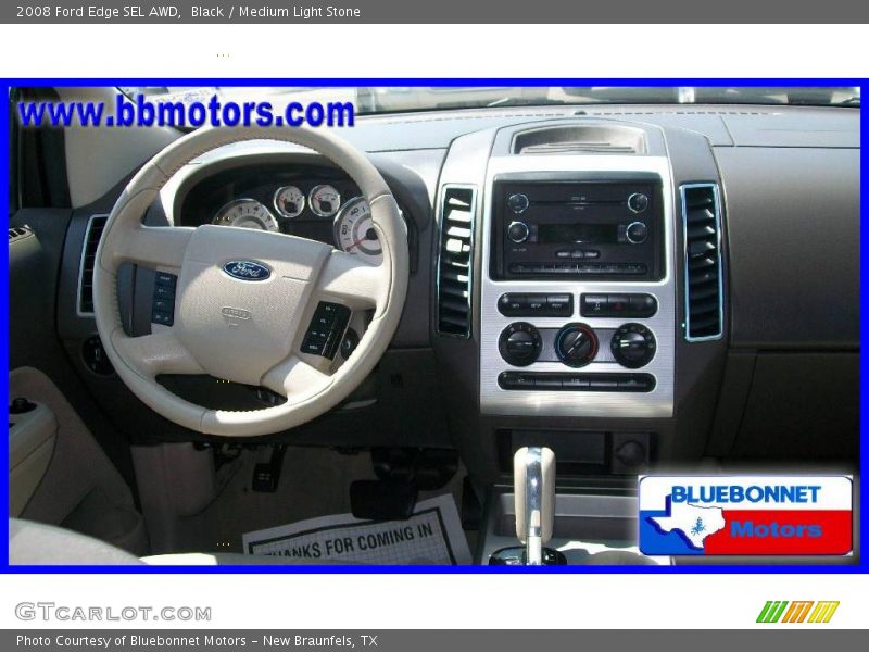 Black / Medium Light Stone 2008 Ford Edge SEL AWD