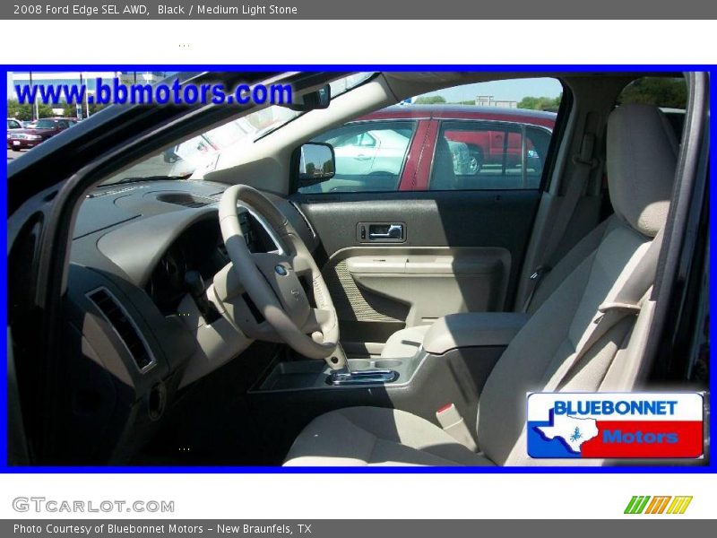 Black / Medium Light Stone 2008 Ford Edge SEL AWD