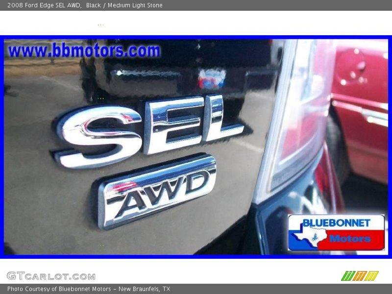 Black / Medium Light Stone 2008 Ford Edge SEL AWD