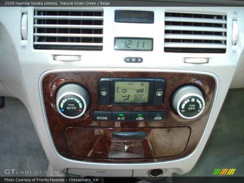 Natural Khaki Green / Beige 2008 Hyundai Sonata Limited