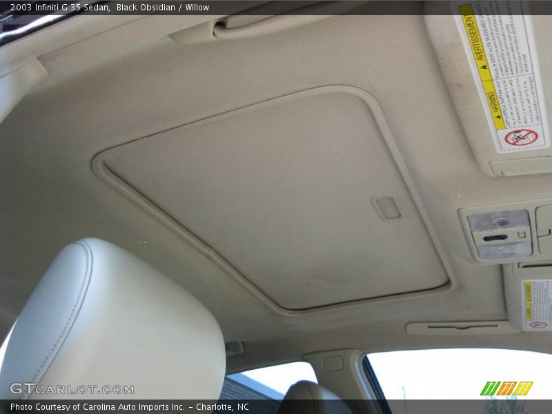 Black Obsidian / Willow 2003 Infiniti G 35 Sedan