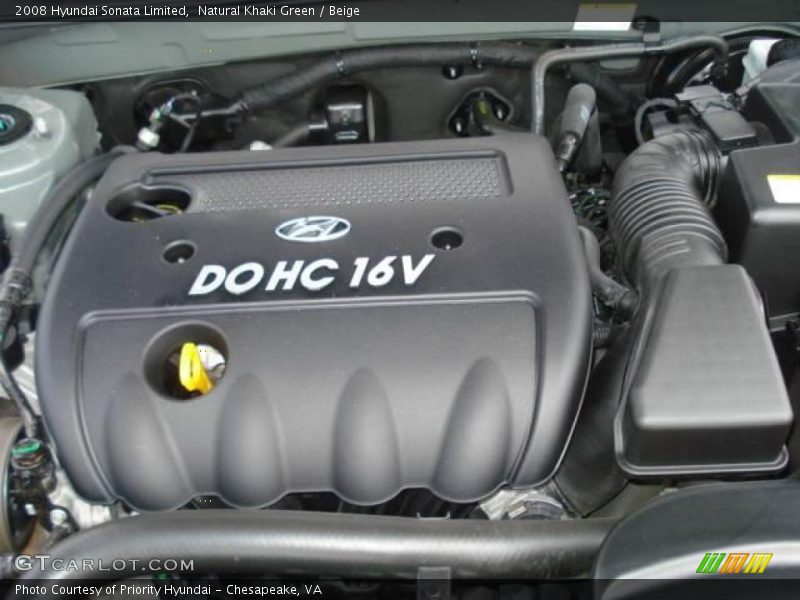 Natural Khaki Green / Beige 2008 Hyundai Sonata Limited