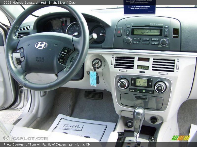 Bright Silver / Gray 2008 Hyundai Sonata Limited