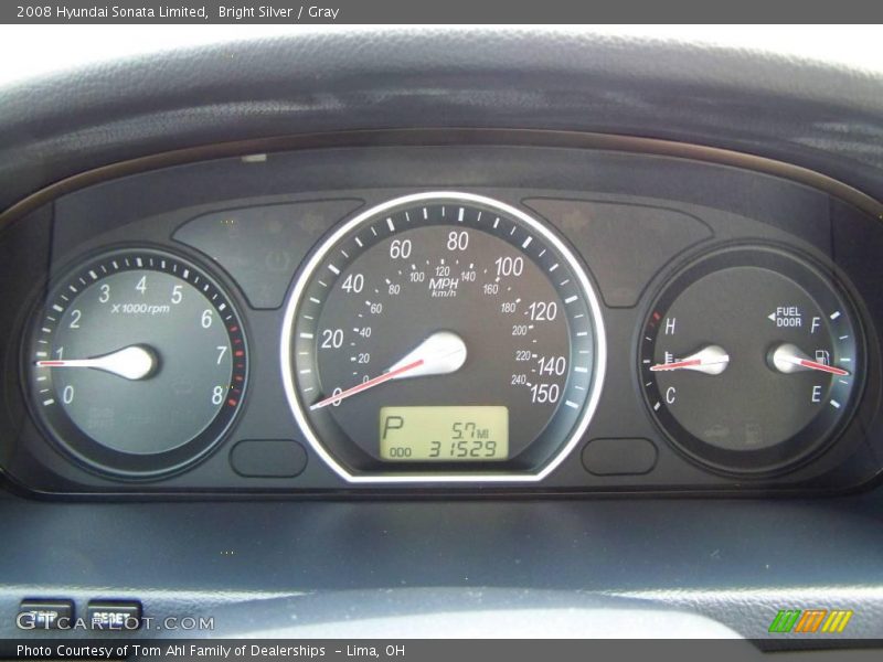 Bright Silver / Gray 2008 Hyundai Sonata Limited