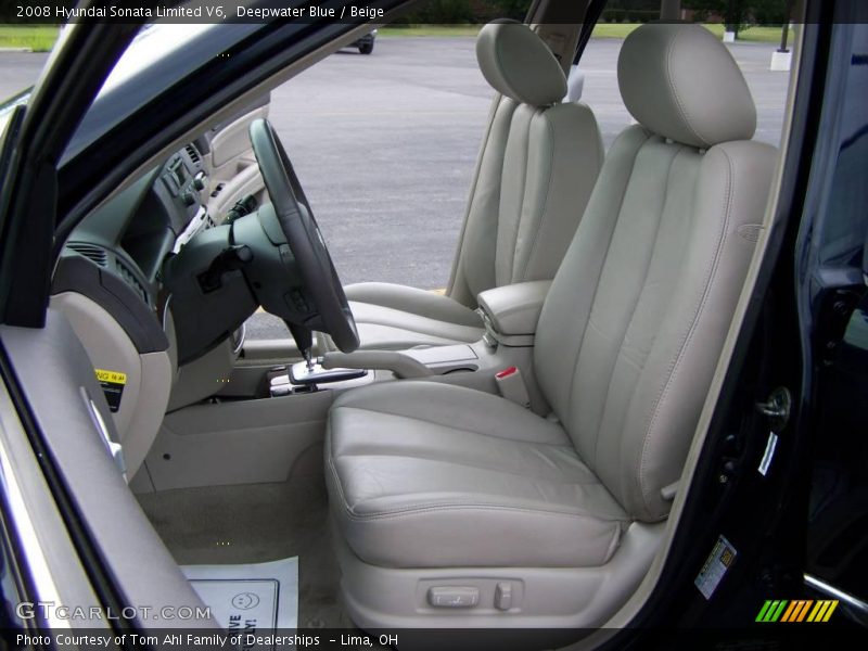 Deepwater Blue / Beige 2008 Hyundai Sonata Limited V6